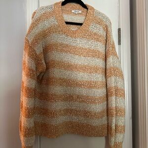 Madewell Knit Sweater in Yellow and Cream